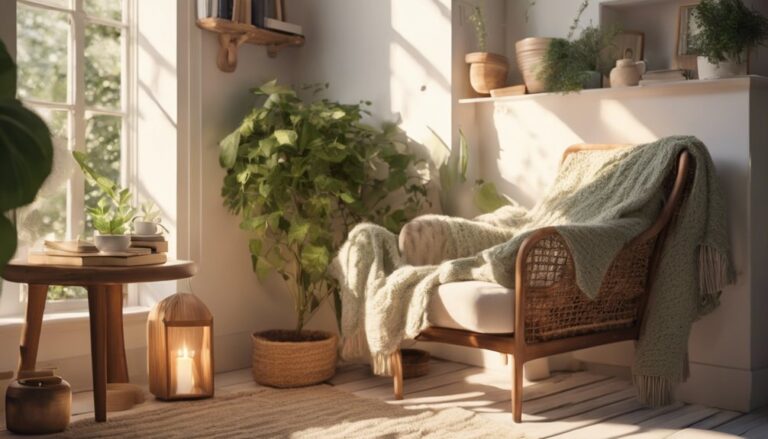 cozy reading nook setup