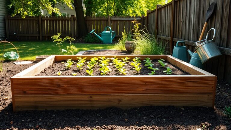 constructing a raised garden bed