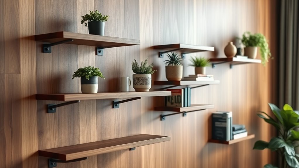 install stylish floating shelves